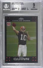 2007 Topps Chrome Brady Quinn #TC167 BGS 9 MINT 8mh