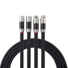 Pair HiFi XLR Cable, 4.9FT Balanced 3Pin Microphone Cable Male-Female Mic Cab...