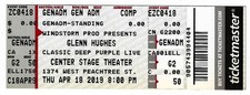 Glenn Hughes Deep Purple Live 4/18/19 Atlanta Center Stage Ticket! Black Sabbath