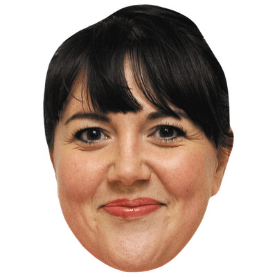 Katy Wix (Hair Up) Promi Maske, flaches Kartengesicht, Kostüm Maske