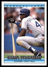 Darryl Strawberry 1992 Donruss #559 Dodgers MLB READ FREE SHIPPING AutographDen