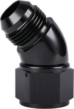 12AN Male to 12AN Female Swivel Full Flow F Size: 12ANColor: Black - 45 Degree