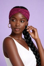 Coach Wool Blend Signature C Knit Headband, Metallic, Winter, New, Outdoors