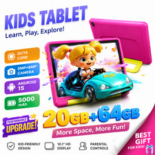 10.1-Inch Kids Tablet   Android 15, 8-Core, 20 64GB, 8MP 5MP Cameras, 5G WiFi