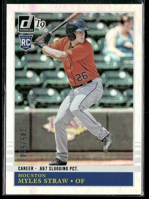 2019 Donruss Myles Straw Career Stat Line RC /500 #234 Houston Astros