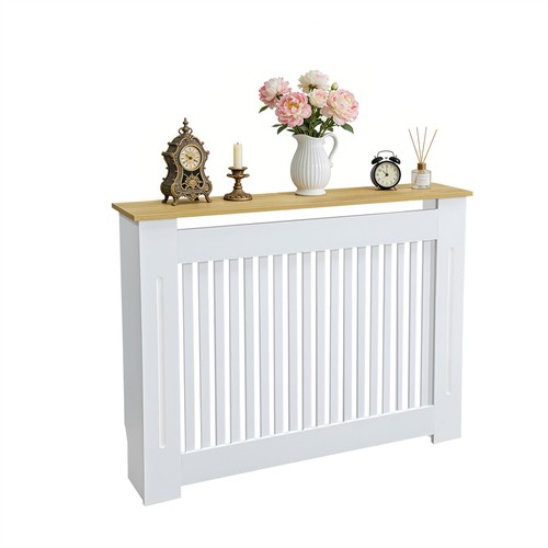 Modern Radiator Cover with Table Top, White Radiator Cabinet, Enclosure for Home - Afbeelding 25 van 28