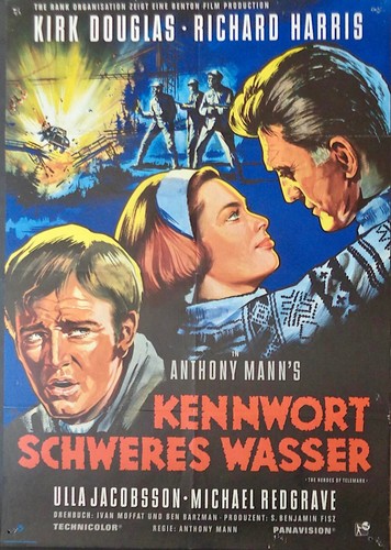 HEROES OF TELEMARK German A1 movie poster KIRK DOUGLAS RICHARD HARRIS NORWAY 65