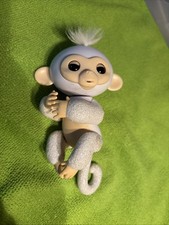 RARE WowWee White Glitter Interactive Fingerling Monkey
