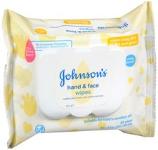 Aveeno, JOHNSON'S Hand  Face Wipes Scented, 25 CT