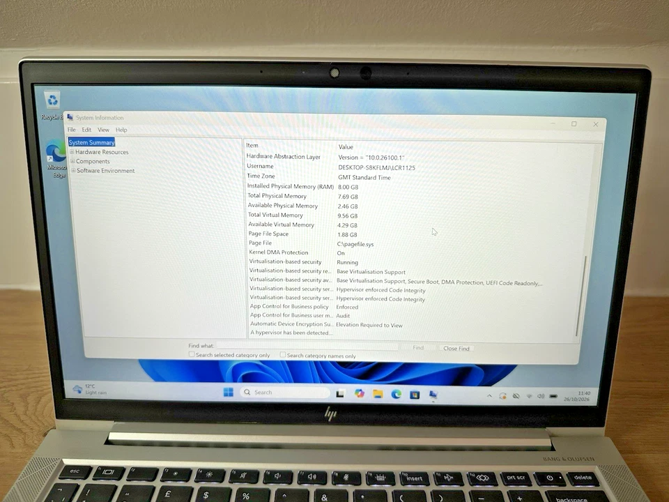 HP EliteBook 830 G8 · i5-1135G7 · 8GB · 180GB, photo 3 of 5