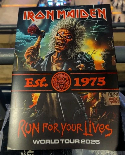 IRON MAIDEN Run For Your Lives  2026 North America POSTERGRAM PROGRAM 8/30/26