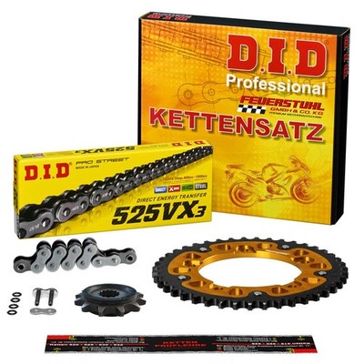 Kettensatz Kawasaki Z 900 RS /Cafe (ZR900C) 18-20, DID EXTRA, Stealth G gold