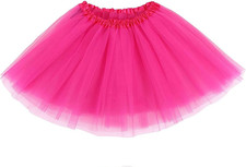 Tutu for Girls Womens Skirt 5 Layers Mardi Gras Outfit Halloween Costume Dress P