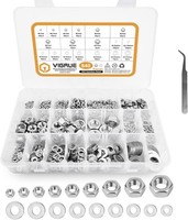 Vigrue 840 StüCk Sechskantmuttern DIN934 Edelstahl Muttern Set Beilagscheiben