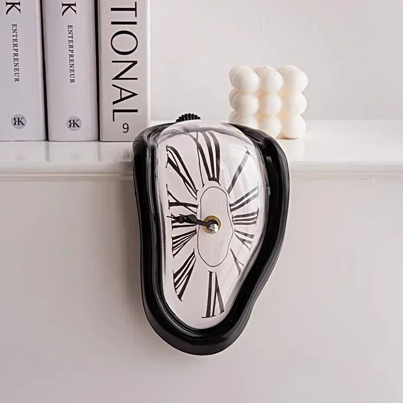2024 Surreal Melting Wall Clock Salvador Dali Style Distorted Art Home Decor Gif