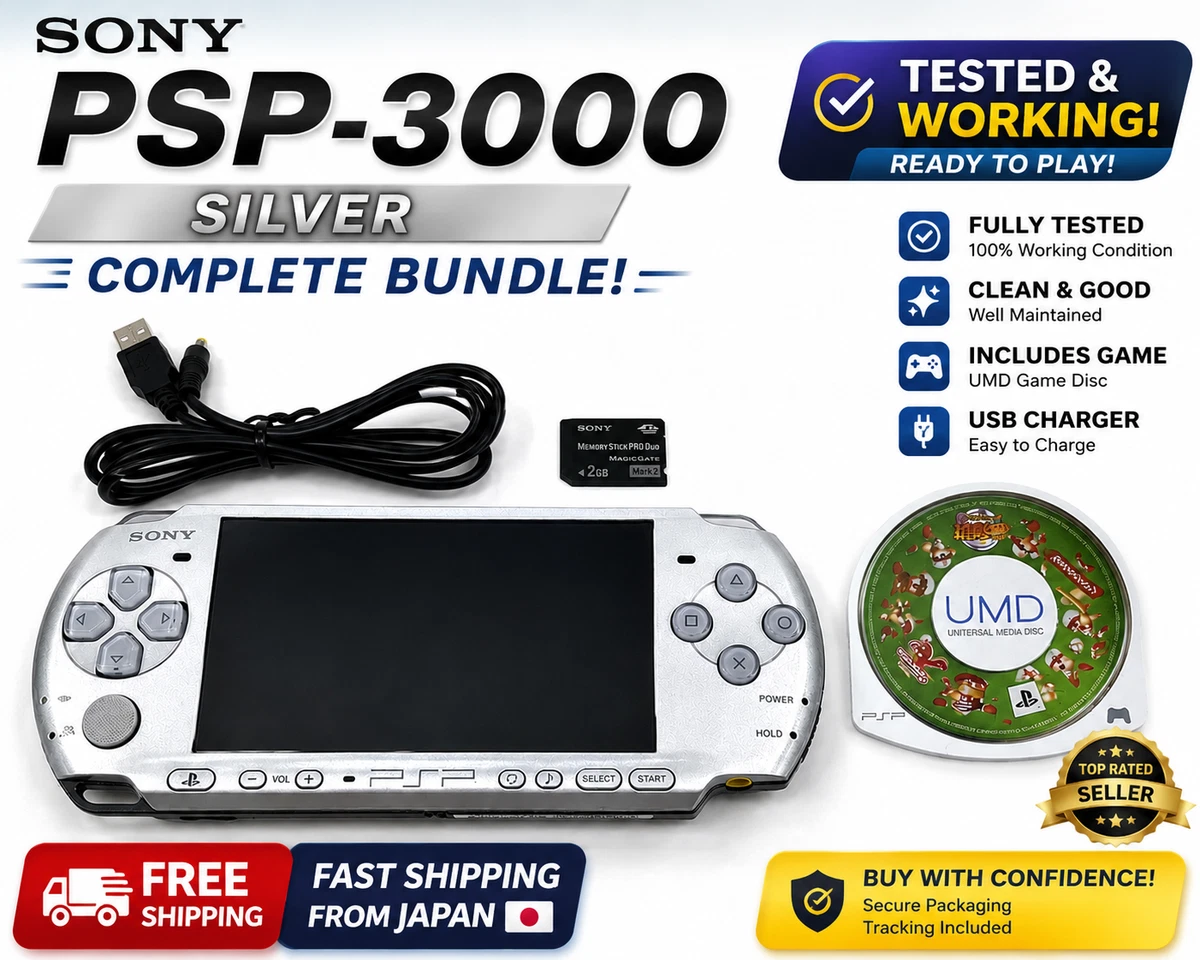 PSP-3000 NTSC-J Silver Video Game Consoles for sale | eBay