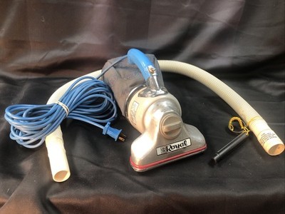 Vintage Royal Prince Model 501 Handheld Vacuum, Hose, Extra Belt, Belt Tool