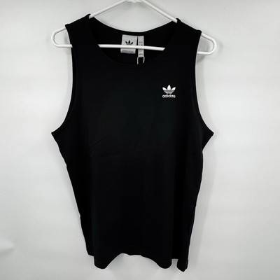 adidas Trefoil Essentials Tank Top Black Mens Size Small