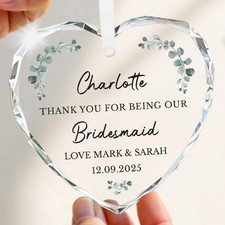 Personalised Bridesmaid Gift Thank You Maid of Honour From Bride With Gift Bag