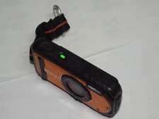 Used Compact Digital Camera Pentax Optio W90 Orange 5X Optical Zoom 12.39 Millio
