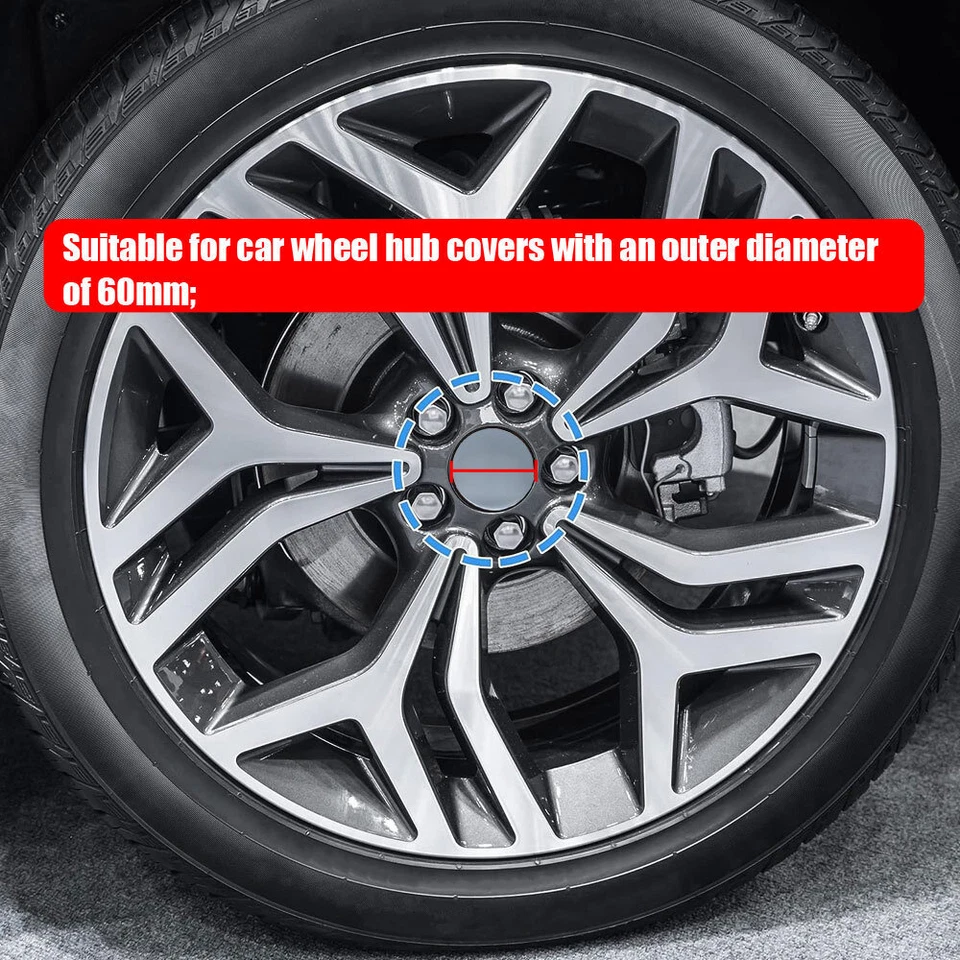 4pcs 56mm 60mm Car Wheel Hub Center Caps Cover Badge Emblem Blank Accessories - Image 2 of 4