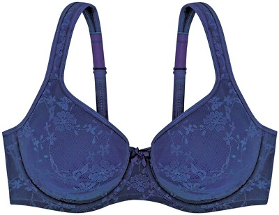     DORINA Lindsay Bügel-BH dunkel blau breite Träger Spitzenauflage navy BRA