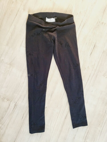 Philipp Plein Hose Leggins Gr. gr. 10 11 140 146 schwarz Strass