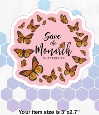 BUTTERFLY STICKERS        WORLDWIDE   SHIPPING 3 PACK