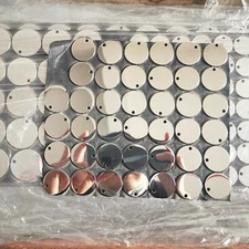 10pcs 20mm/25mm/30mm high polished stainless steel round medals charms pendants