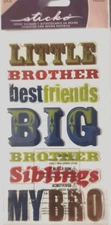 Brother Big Little Siblings Bro Best Friends Family Sticko Epoxy Stickers