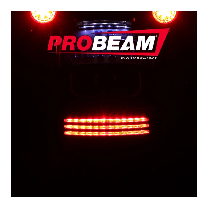 Custom Dynamics Tri-Bar LED Fender Tip Running/brake light Smoke Lens  - Image 2 of 4