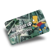 Bart Simpson Credit Card Skin/Credit Card Sticker- Simpson Card Skin/Sticker