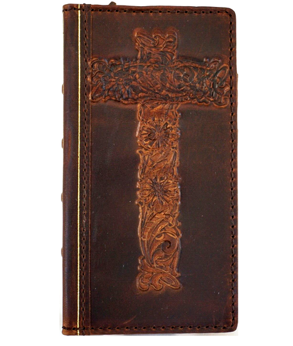 Genuine Leather Case For Iphone 15 14 13 12 11 Pro Max Wallet Book cross jesus - Picture 7 of 10