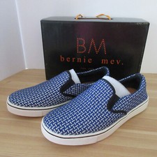 BERNIE MEV Verona 39 Womens 8.5 - 9 Blue Reflective Woven SlipOn Loafer Sneakers