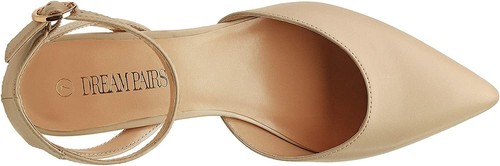 Damenschuhe Knöchelriemen niedriger Pfennigabsatz spitz zulaufend Hochzeit Party - Bild 18 von 25