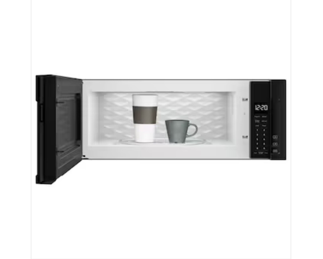 FREE SHIP Whirlpool Low Profile 1.1CuFt 1000W Black OTR Microwave