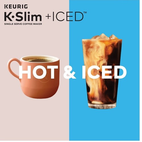 Keurig K-Slim + ICED Single-Serve Coffee Maker, Blue, **FACTORY SEALED** - Picture 3 of 11