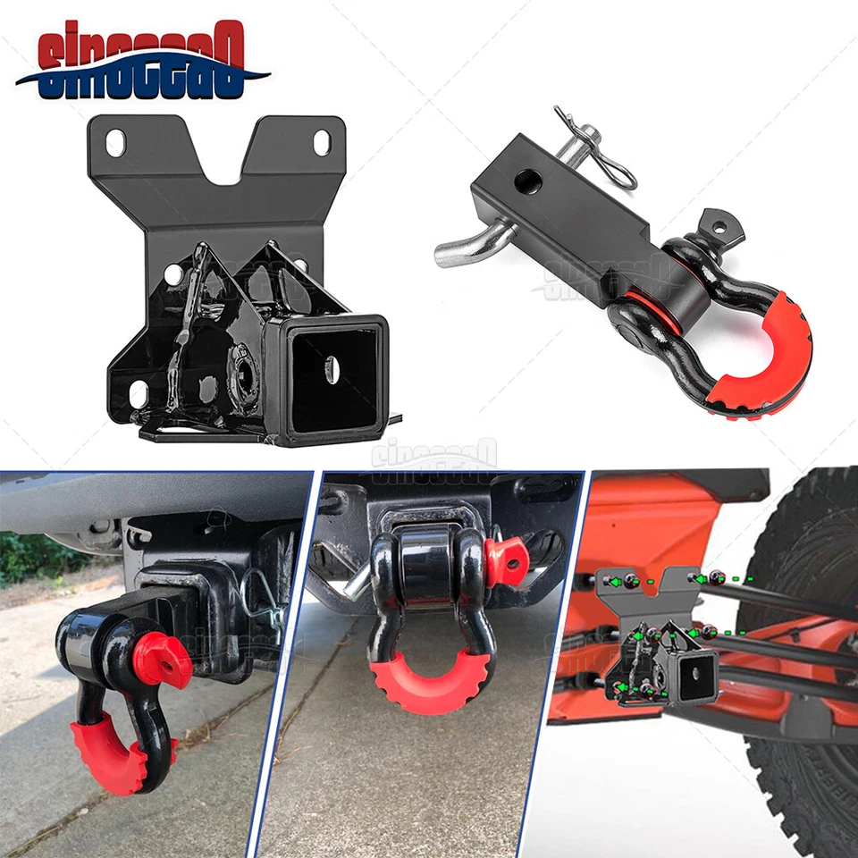 Receptor de enganche de grillete de 2" para Can-Am Maverick X3 Max RR + montaje de enganche trasero Foto 2 de 4