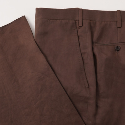 NWT $7295 KITON Chocolate Brown Twill Linen-Cotton Suit 44 R (Eu