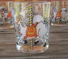 Vintage Mid-century Modern Dorothy Thorpe Lot of 6 Rocks Glasses Carousel Horses — photo 4