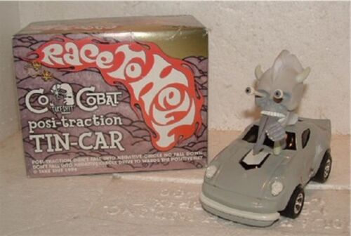 PUSHEAD COCOBAT RACE TO HELL POSI-TRACTION TIN CAR grayMIB! VERY RARE!!! MONSTER - Picture 1 of 2