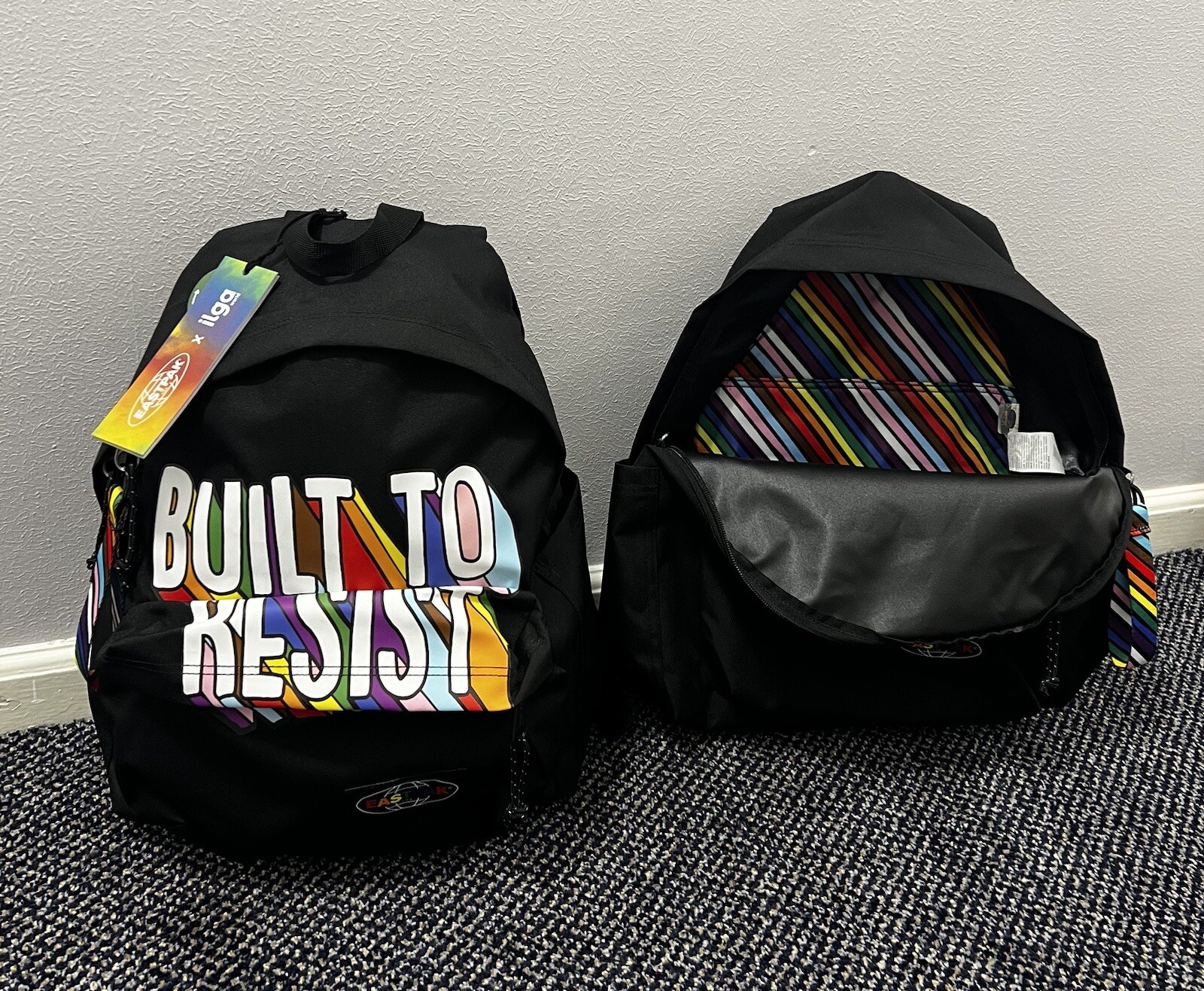 Eastpak x ilga Built To Resist Laptop Backpack Black Multicoloured New RRR£85