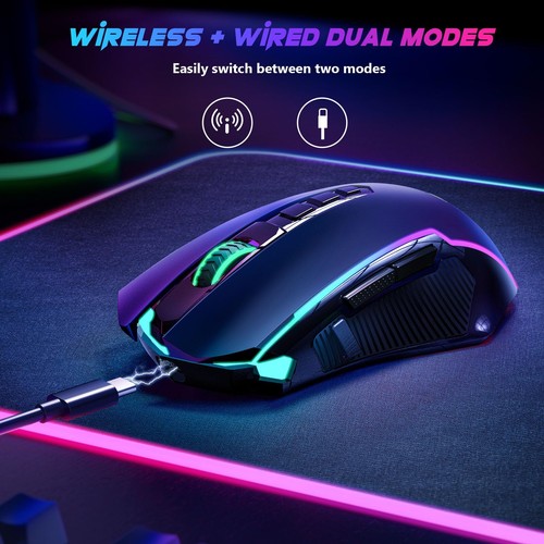 Gaming Mouse Wireless Mouse Gaming with 8000 DPI PC Gaming Mice with Fire But... - Picture 5 of 8
