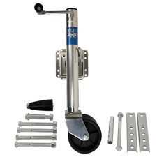 Trailer Jack Dual Wheel 1500 Lbs Capacity Swing-back 12 Lift Boat Rv Utility