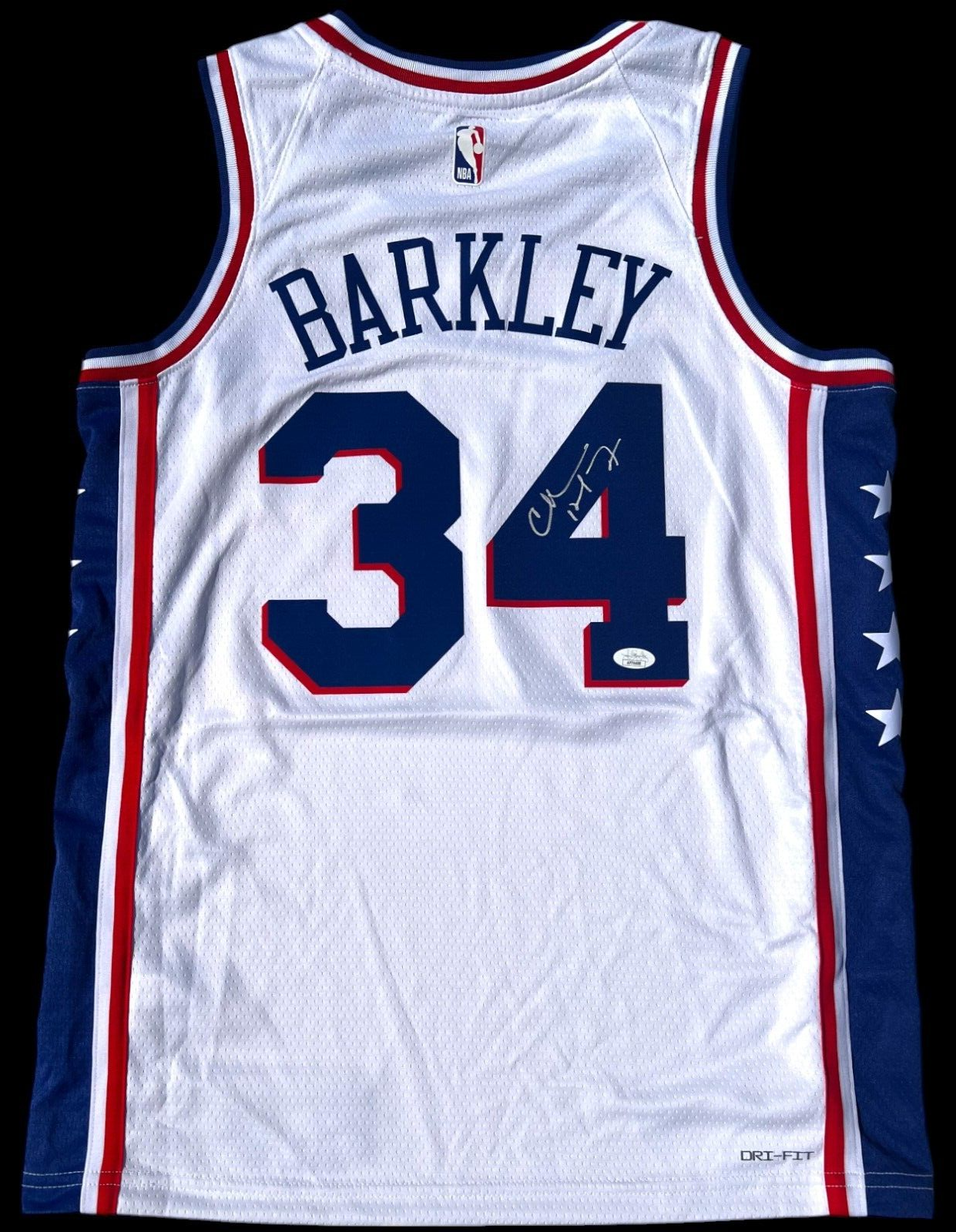 Charles Barkley Autographed Signed Philadelphia 76Ers Basketball Jersey Team Usa Suns JSA 
