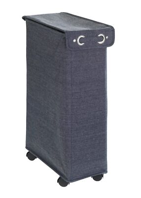 Slim Laundry Basket With Wheels Thin Laundry Hamper Rolling Laundry Bin With Lid