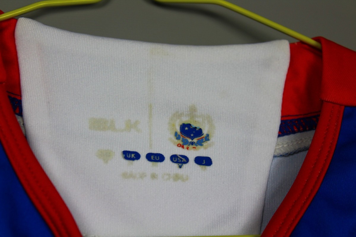 Maillot Samoa Rugby Union – Coupe Du Monde 2015, BLK, Col Polynésien, Rare