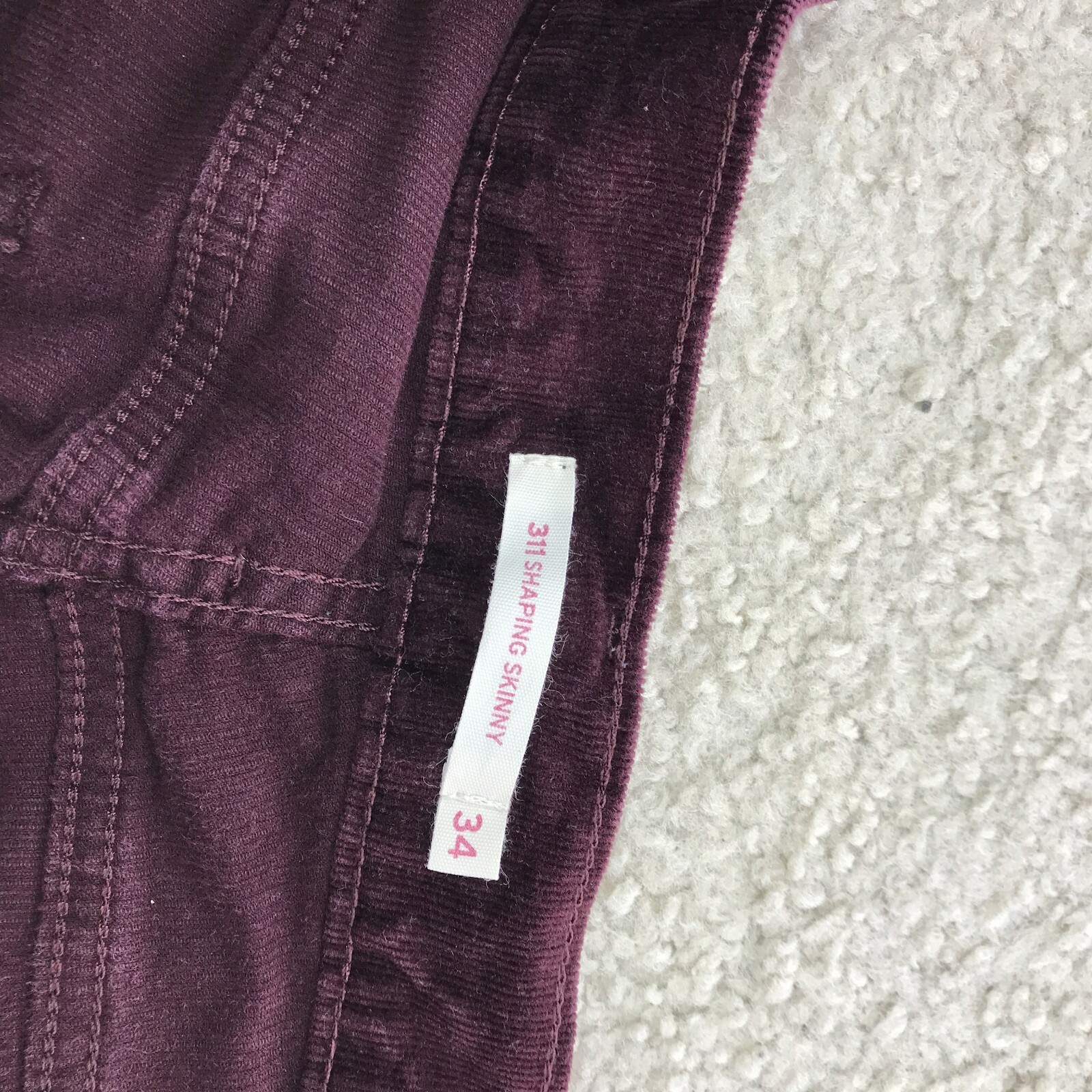 levi's 311 shaping skinny corduroy pants