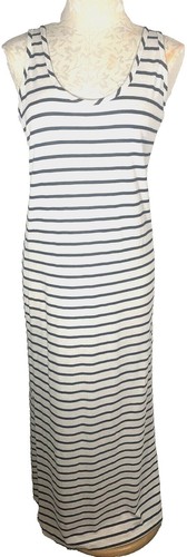 Merona Women's White Black Stripe Sleeveless Dress Linen Blend With Liner  SMALL | eBay