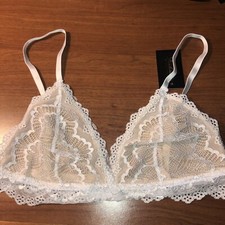 NEW Fredericks of Hollywood SZ XL Caroline Lace Overlay Triangle Cup Bralette
